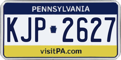 PA license plate KJP2627