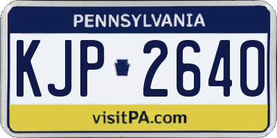 PA license plate KJP2640