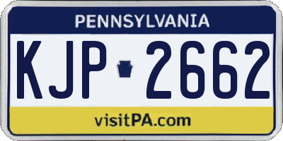 PA license plate KJP2662
