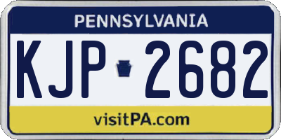 PA license plate KJP2682