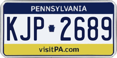 PA license plate KJP2689