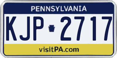 PA license plate KJP2717