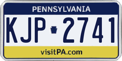 PA license plate KJP2741