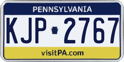 PA license plate KJP2767