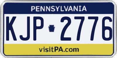 PA license plate KJP2776