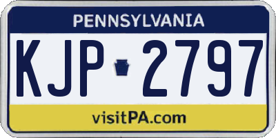 PA license plate KJP2797