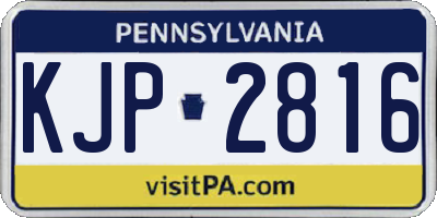 PA license plate KJP2816