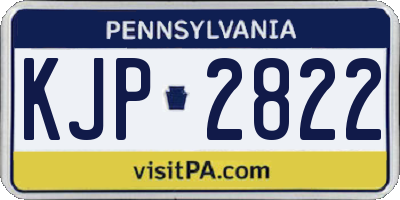 PA license plate KJP2822