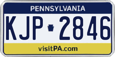 PA license plate KJP2846