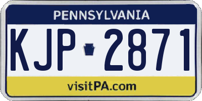 PA license plate KJP2871