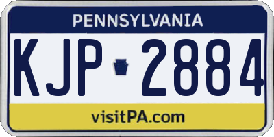 PA license plate KJP2884