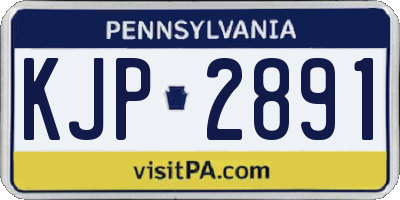 PA license plate KJP2891