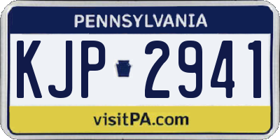 PA license plate KJP2941