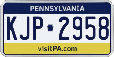 PA license plate KJP2958