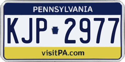 PA license plate KJP2977
