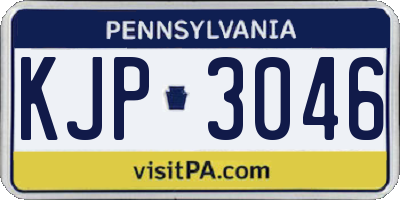 PA license plate KJP3046