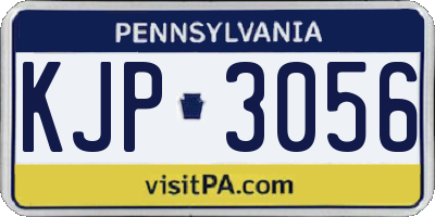 PA license plate KJP3056