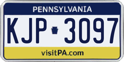 PA license plate KJP3097
