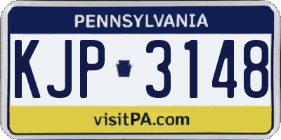 PA license plate KJP3148