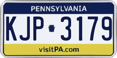 PA license plate KJP3179