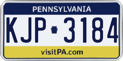PA license plate KJP3184
