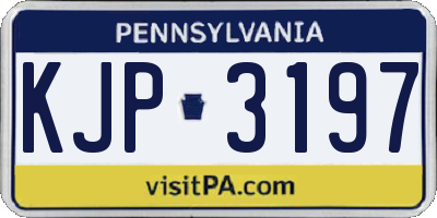 PA license plate KJP3197
