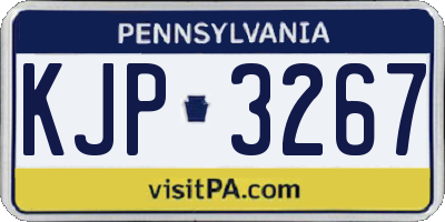 PA license plate KJP3267