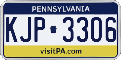 PA license plate KJP3306