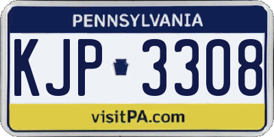 PA license plate KJP3308