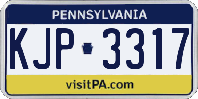 PA license plate KJP3317