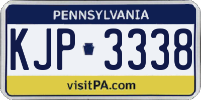 PA license plate KJP3338