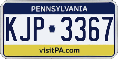 PA license plate KJP3367