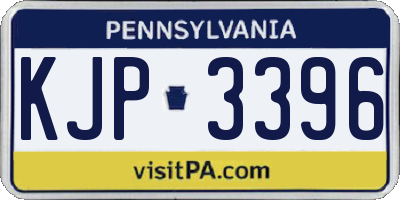 PA license plate KJP3396