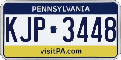 PA license plate KJP3448