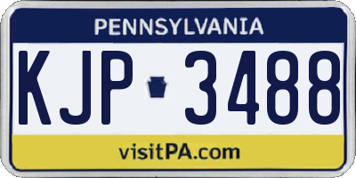 PA license plate KJP3488