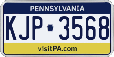 PA license plate KJP3568