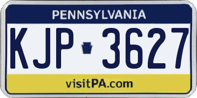 PA license plate KJP3627