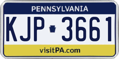 PA license plate KJP3661