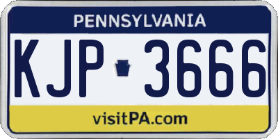 PA license plate KJP3666