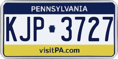 PA license plate KJP3727