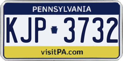 PA license plate KJP3732
