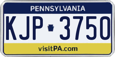 PA license plate KJP3750