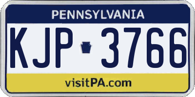 PA license plate KJP3766
