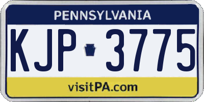 PA license plate KJP3775