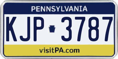 PA license plate KJP3787
