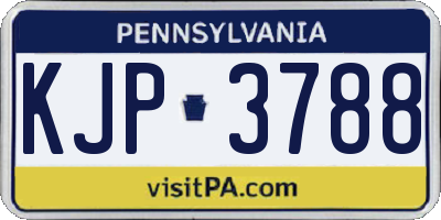 PA license plate KJP3788