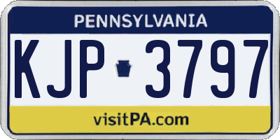PA license plate KJP3797