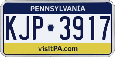 PA license plate KJP3917