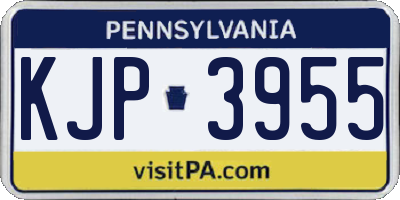 PA license plate KJP3955