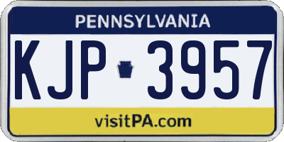 PA license plate KJP3957